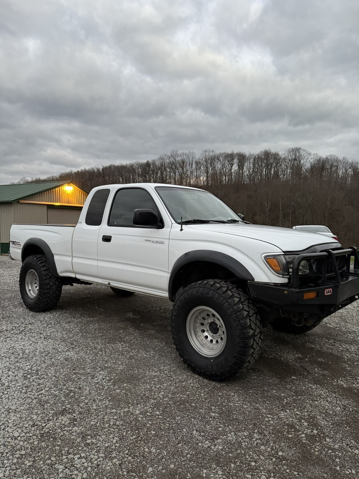 Clean white Tacoma after detail
