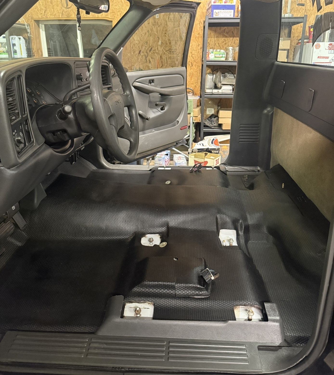 Driver-side cab cleaned and reset after