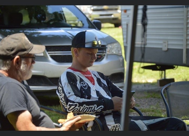 Joel in his Troy Lee Designs jersey at the track