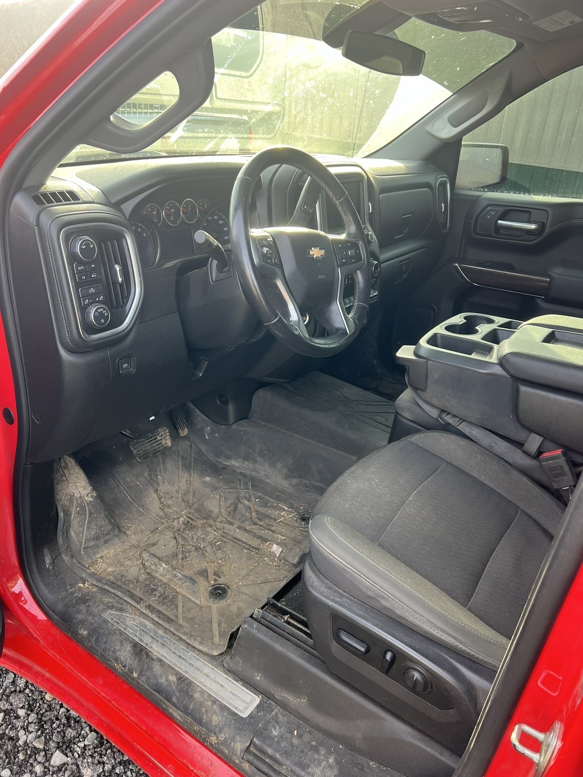 Red Silverado interior detail